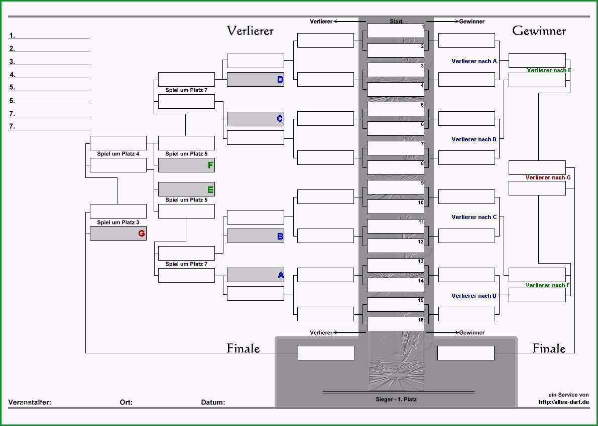 Unglaublich Turnierbaum Vorlage Für 2019 1