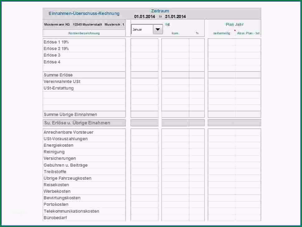einnahme uberschuss rechnung vorlage