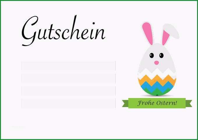 gutschein vorlage frohe ostern