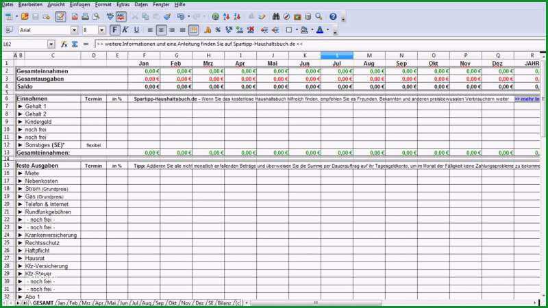 haushaltsbuch excel vorlage kostenlos 2014