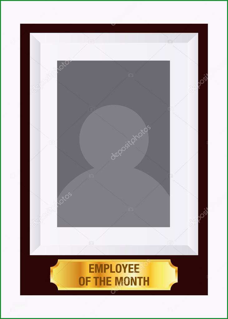 Hervorragen Mitarbeiter Des Monats Foto Frame Vorlage — Stockvektor