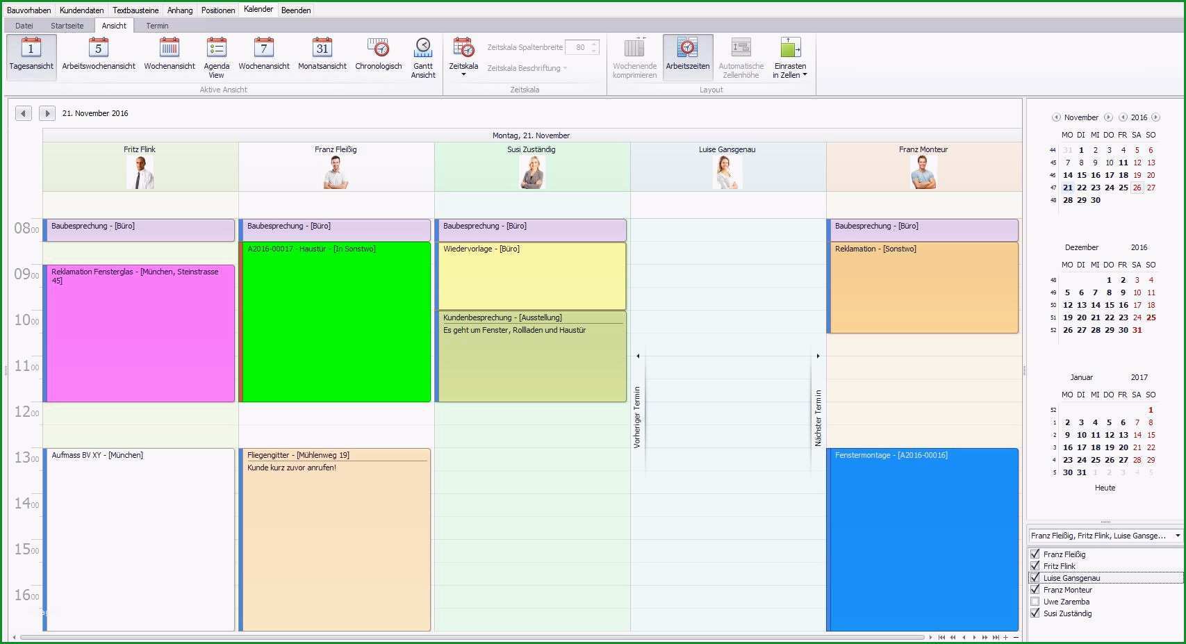 montageplanung und auftragsterminierung durchgehend plantafel excel