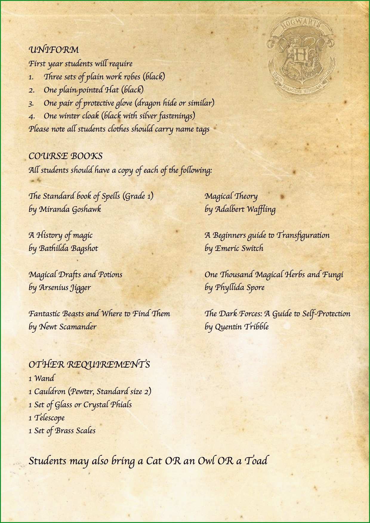 printable hogwarts acceptance letter template free creative besten der hogwarts brief vorlage