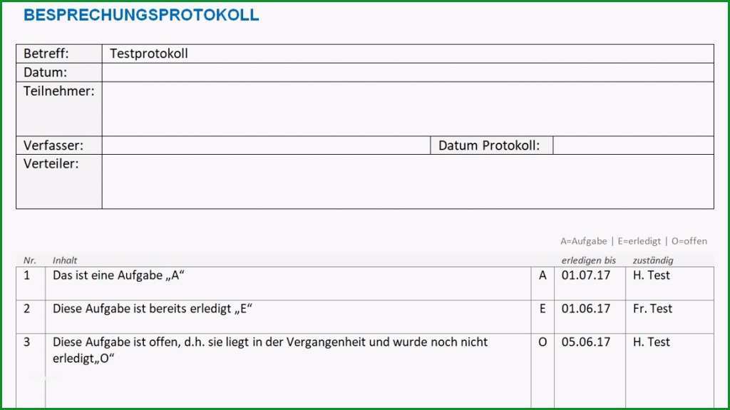 protokoll vorlage word