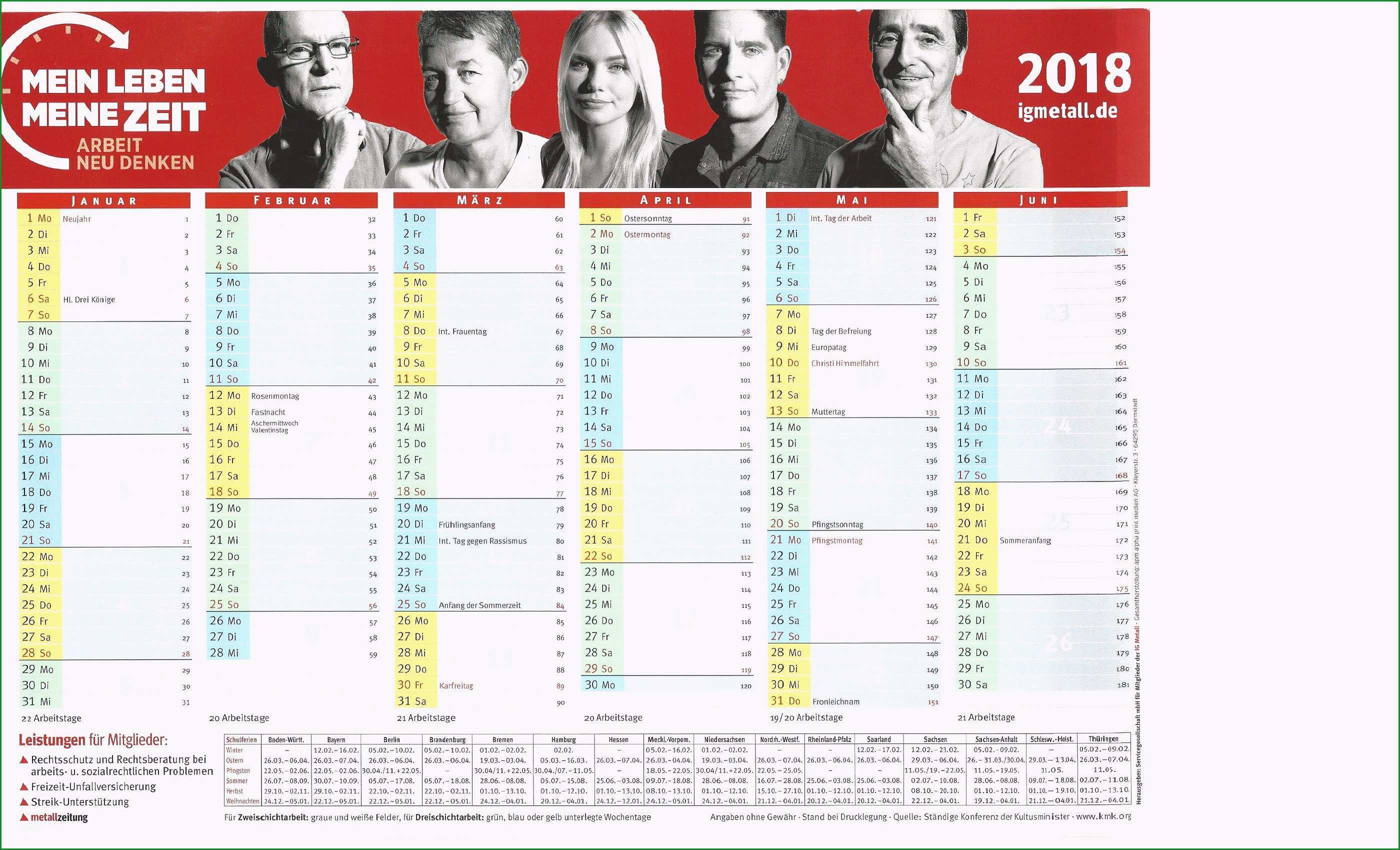 schichtkalender 2018