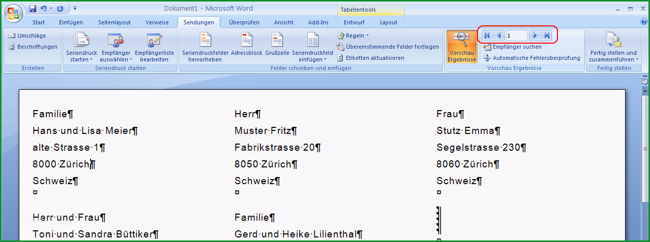 serienbrief etiketten in word 2007 erstellen