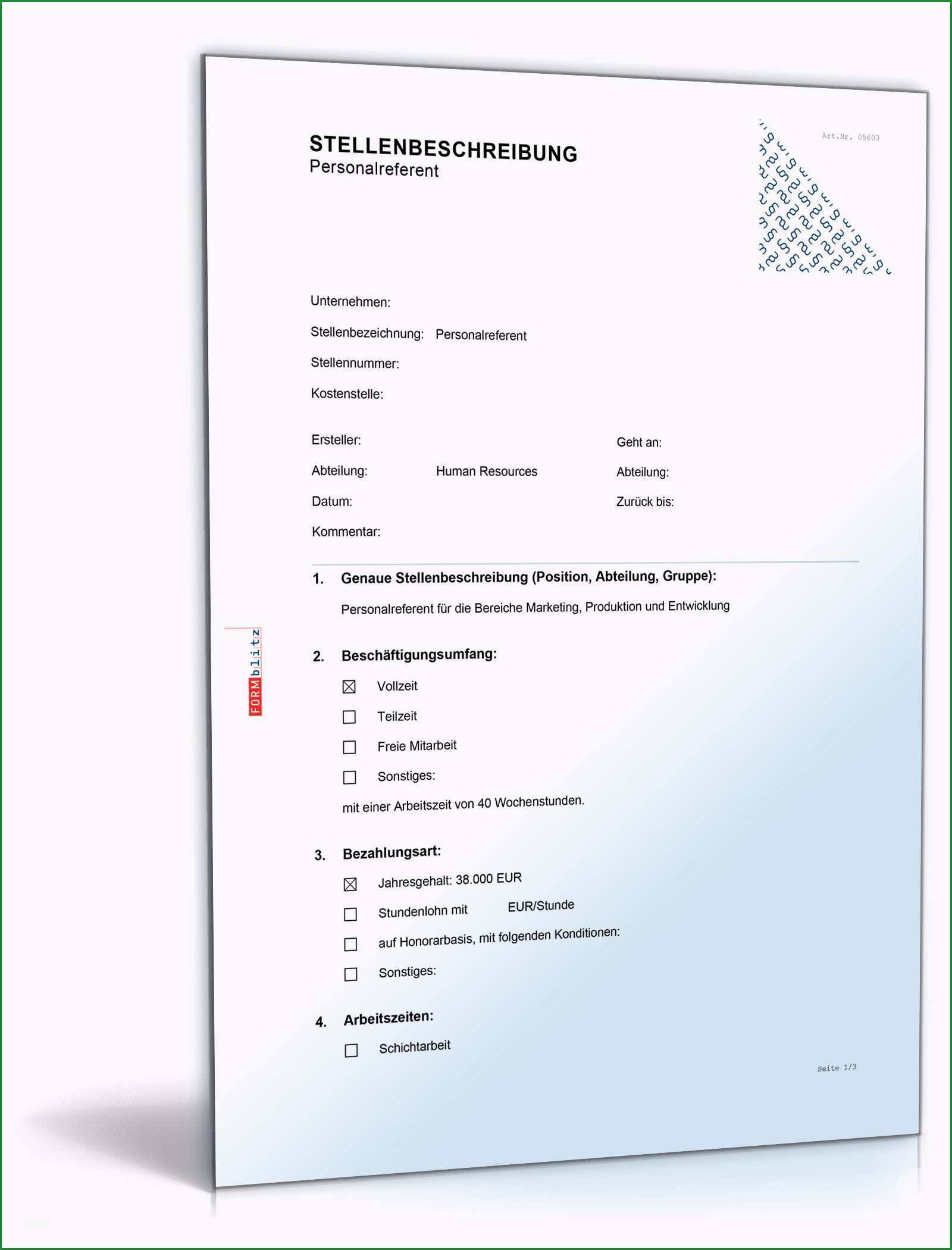 stellenbeschreibung personalreferent in