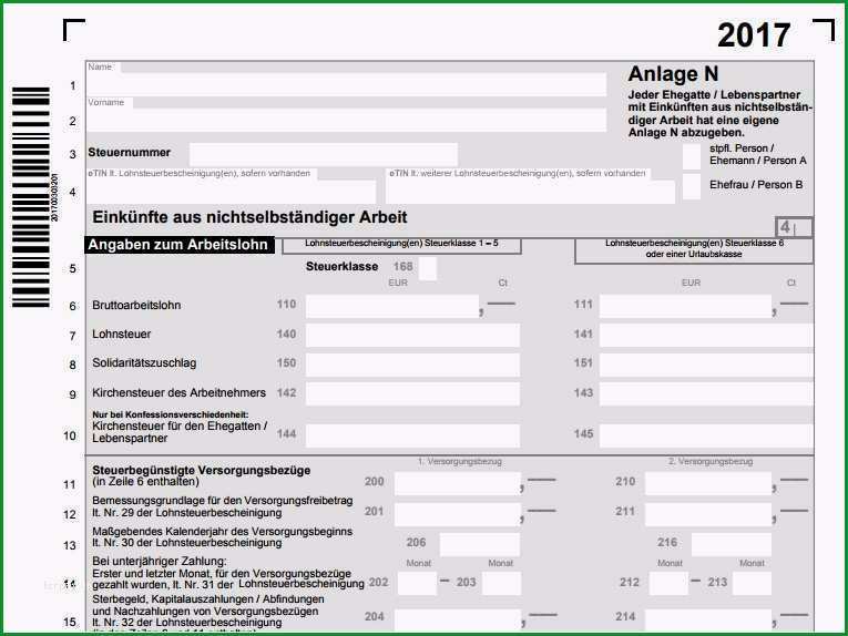 steuererklarung 2016 vorlage best of einkommensteuererklarung 2015 formular