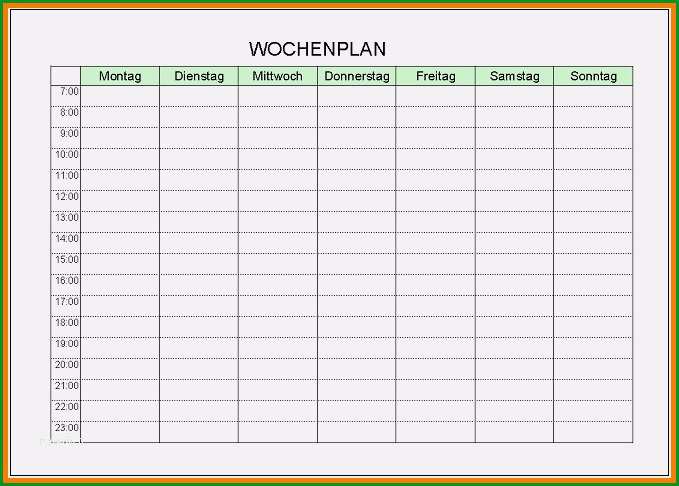 stundenplan vorlage word sus 8 wochenplan word