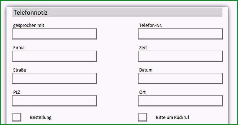 telefonnotiz vorlage