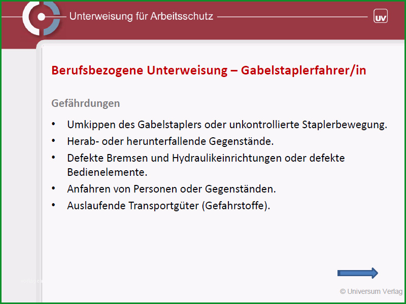unterweisungspraesentation gabelstaplerfahrer