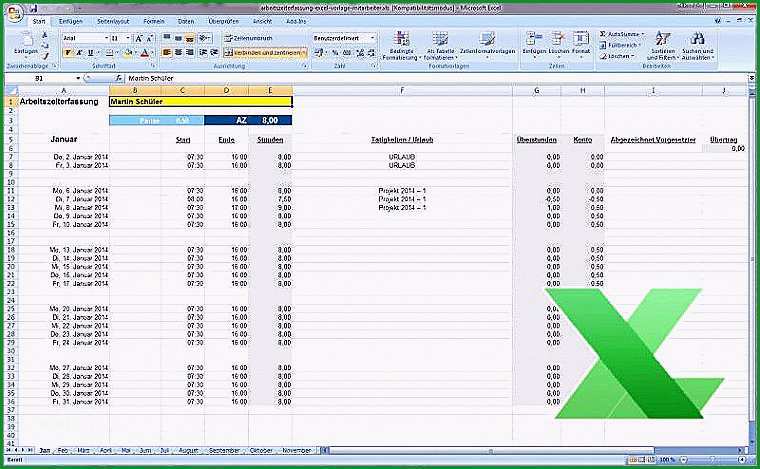 urlaubsplaner excel vorlage kostenlos