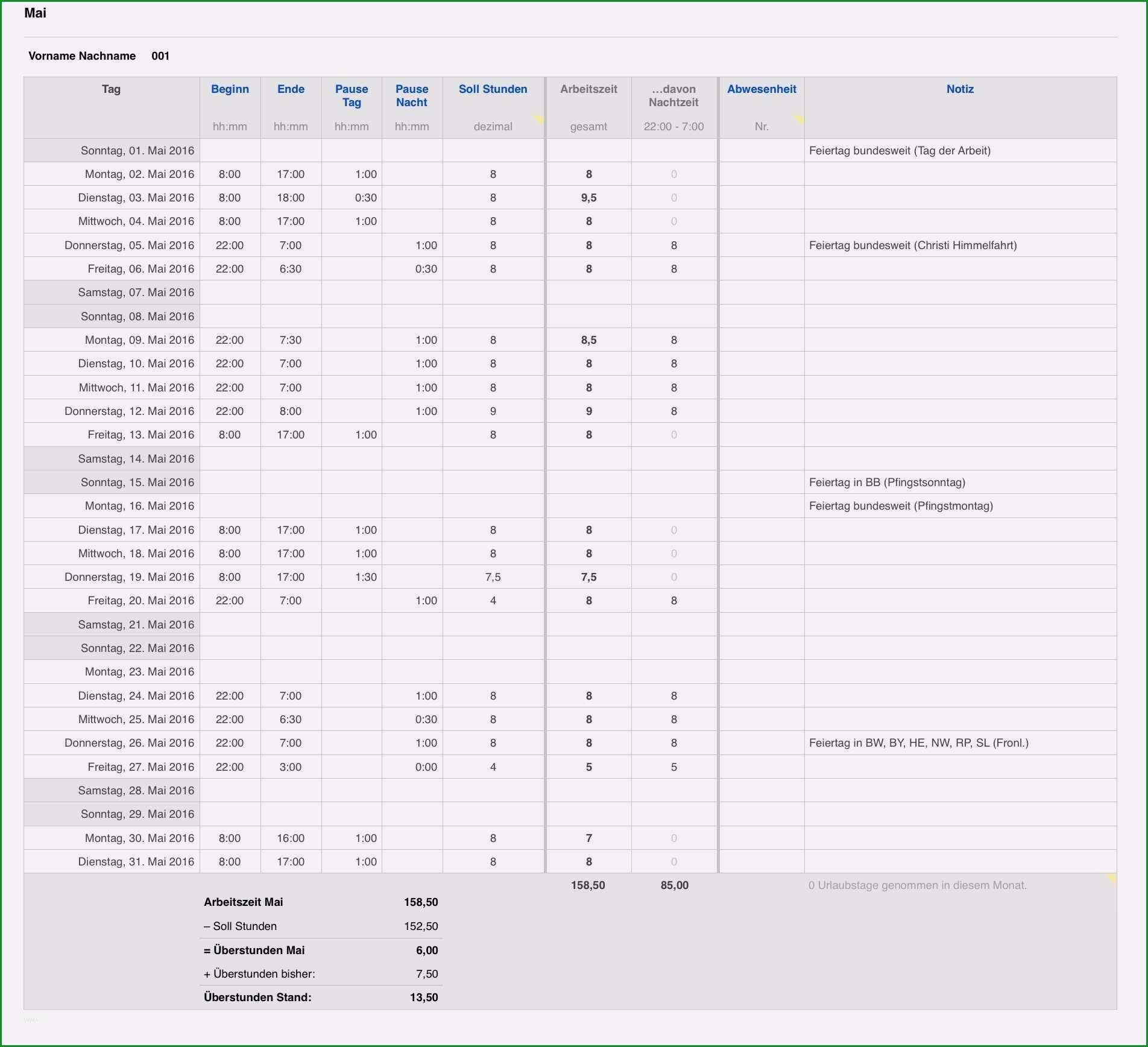 vorlage zur dokumentation der taglichen arbeitszeit muster cool numbers vorlage zeiterfassung 2016 arbeitszeitnachweis mit