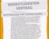 Hervorragen Werkstudenten Mustervertrag