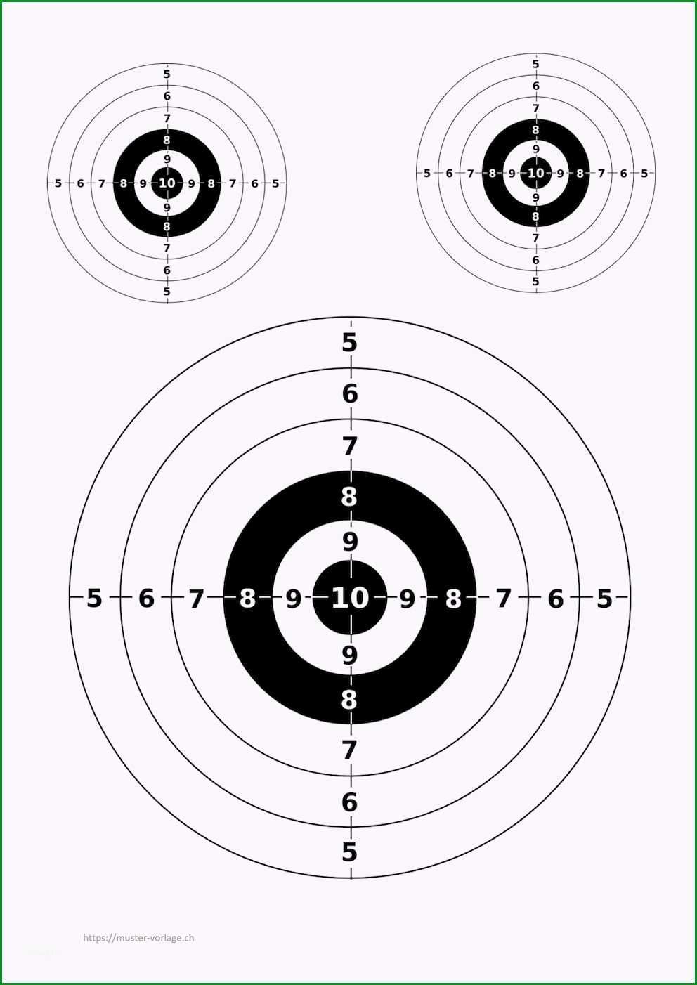Hervorragen Zielscheibe Vorlage Zum Ausdrucken
