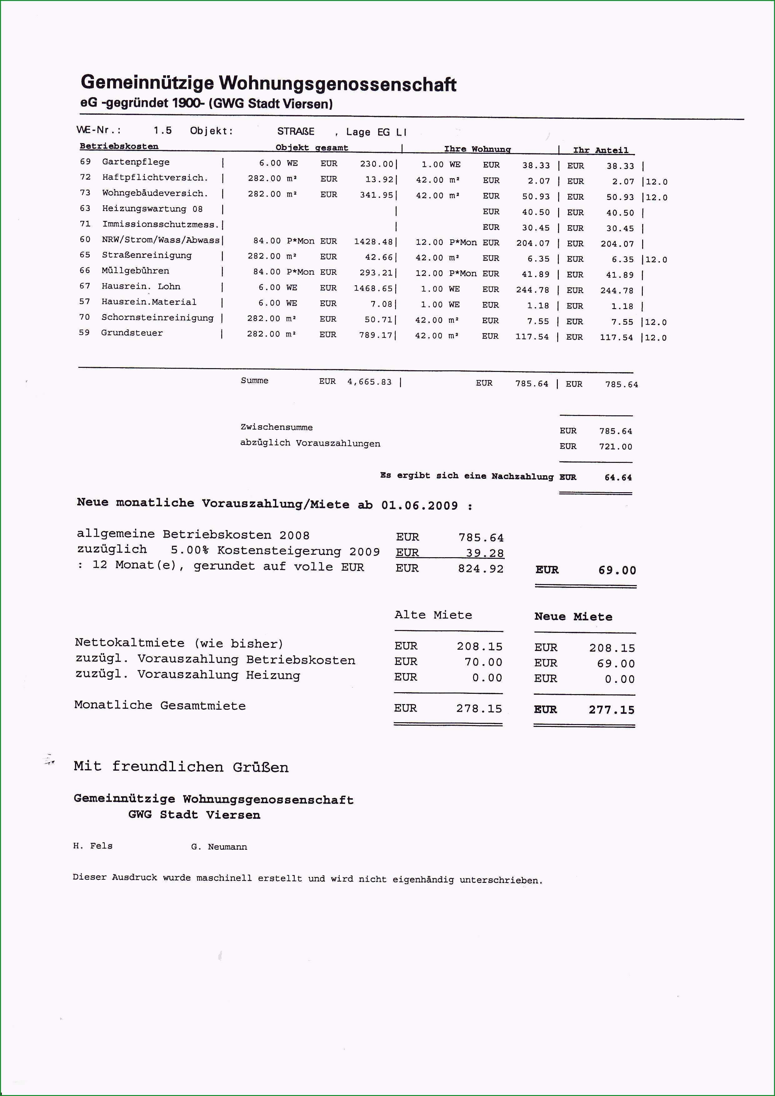 12 nebenkostenabrechnung vermieter vorlage