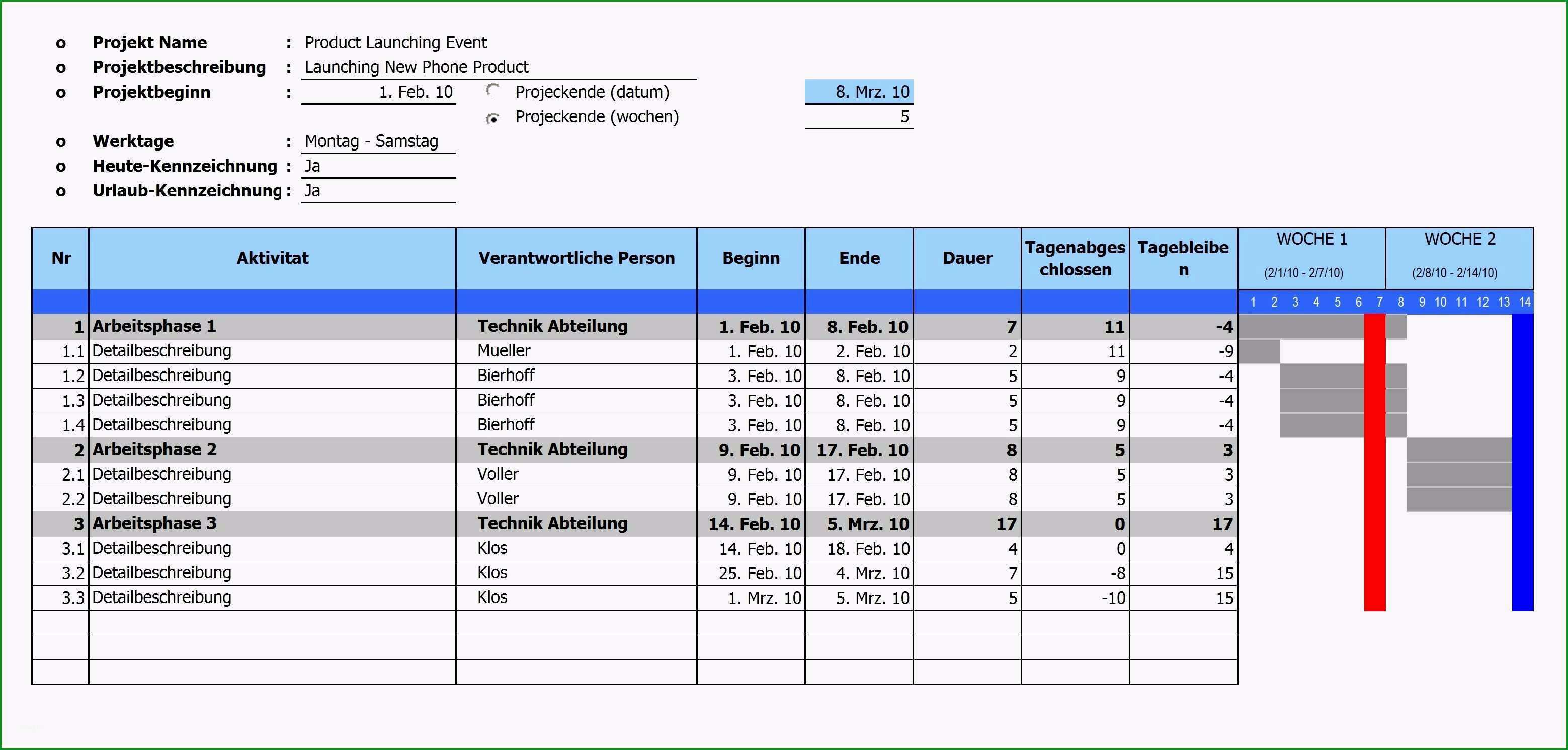 13 produktionsplanung excel vorlage