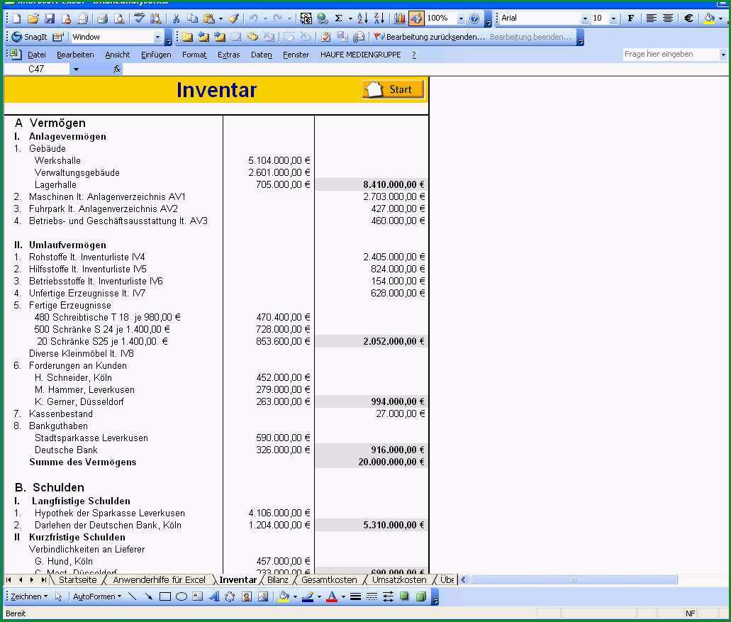 15 gewinn und verlustrechnung excel kostenlos