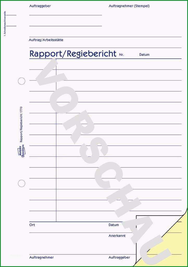 15 regiebericht vorlage word