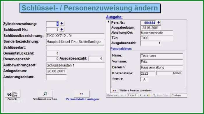 schlusselverwaltung excel vorlage