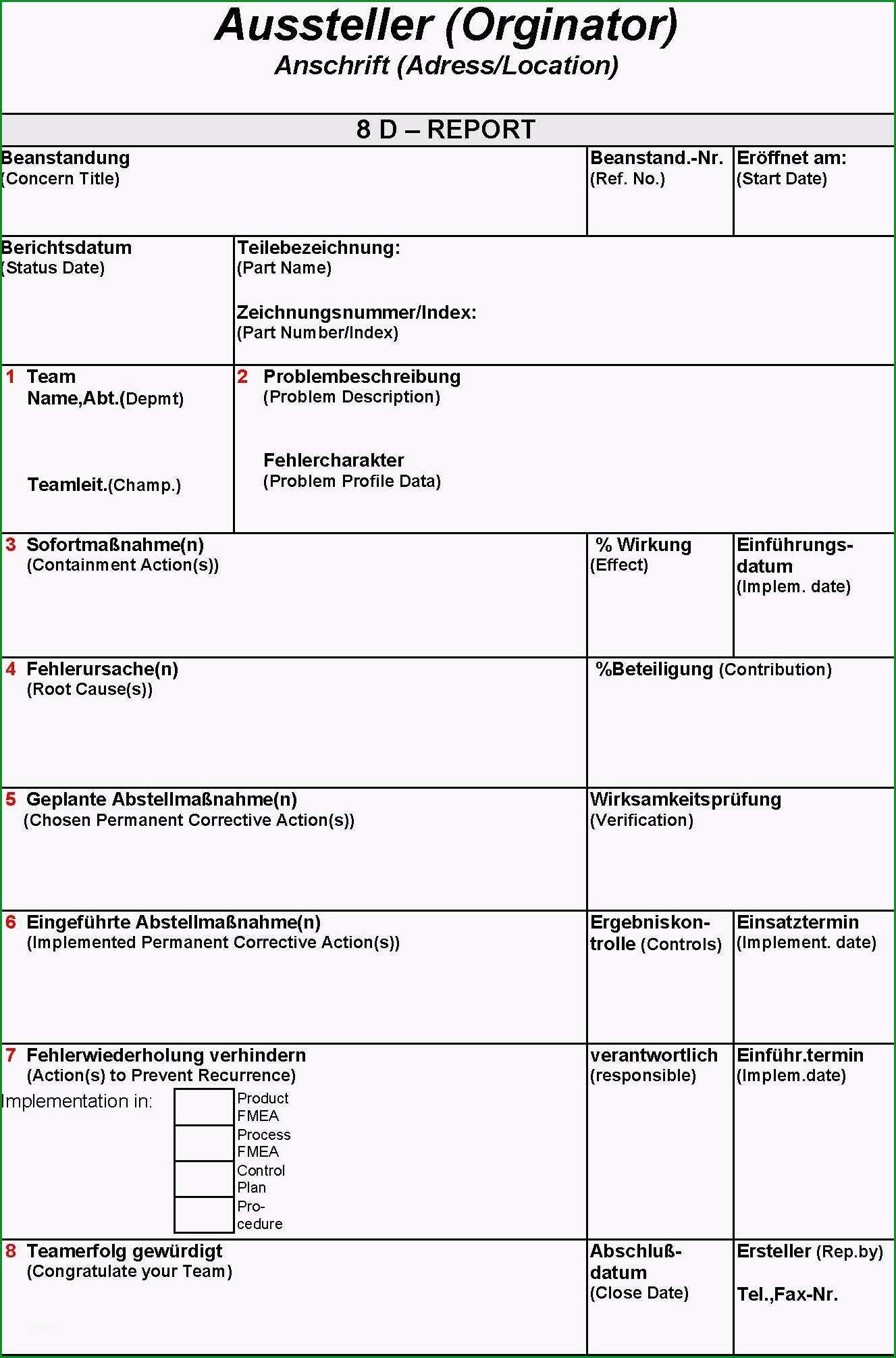 8d report template word 8d report template xls unique word vorlage 8d report tqm services gmbh of 8d report template xls