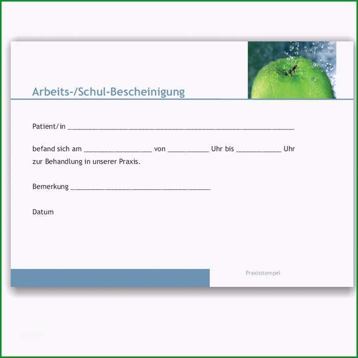 Atteste fuer Schule und Arbeitgeber Motiv Frische