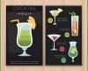 Phänomenal Dunkle Cocktailkarte Vorlage