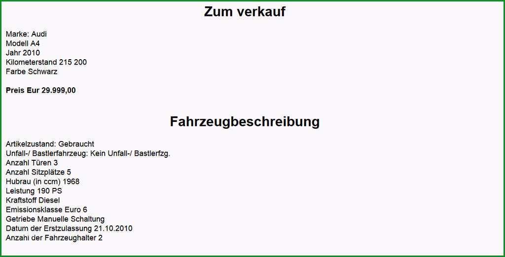 Fahrzeugbeschreibung Vorlage: 11 Ideen Sie Müssen Es Heute Versuchen 2