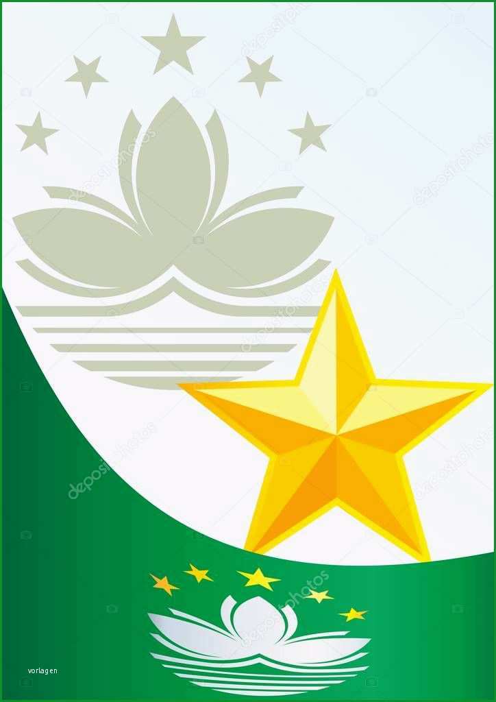 stock illustration flag of macau template for