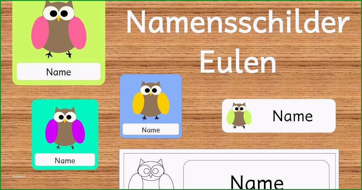 namensschilder eulen