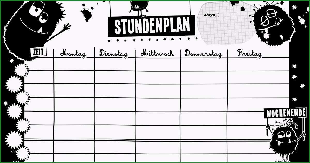 schulanfang stundenplan