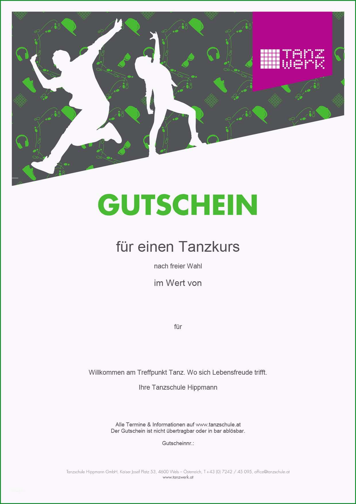 gutschein tanzwerk