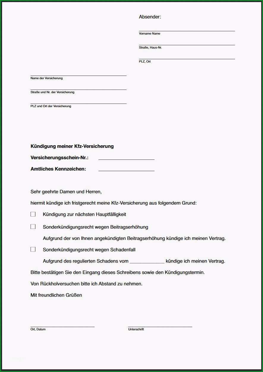 kfz kundigung vorlage pdf