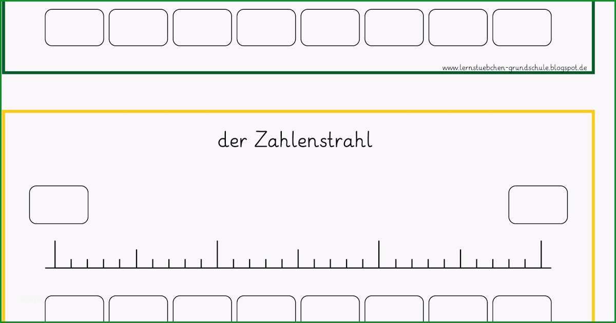 Phänomenal Lernstübchen Zahlenstrahl Blankovorlagen 3