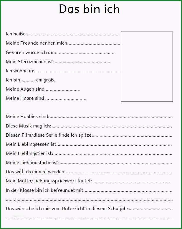 lustiger steckbrief vorlage wunderbar steckbrief englisch muster 100 images mein