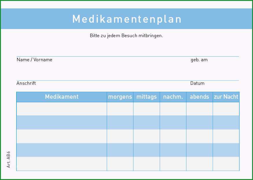 medikamentenplan