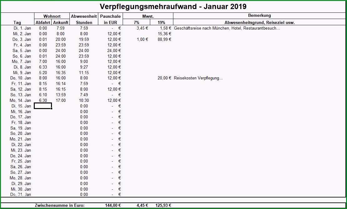 verpflegungsmehraufwand 2019 v1