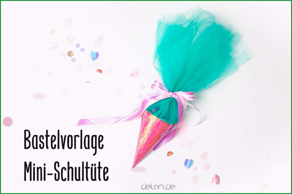 mini schultuete bastelvorlage zuckertuete