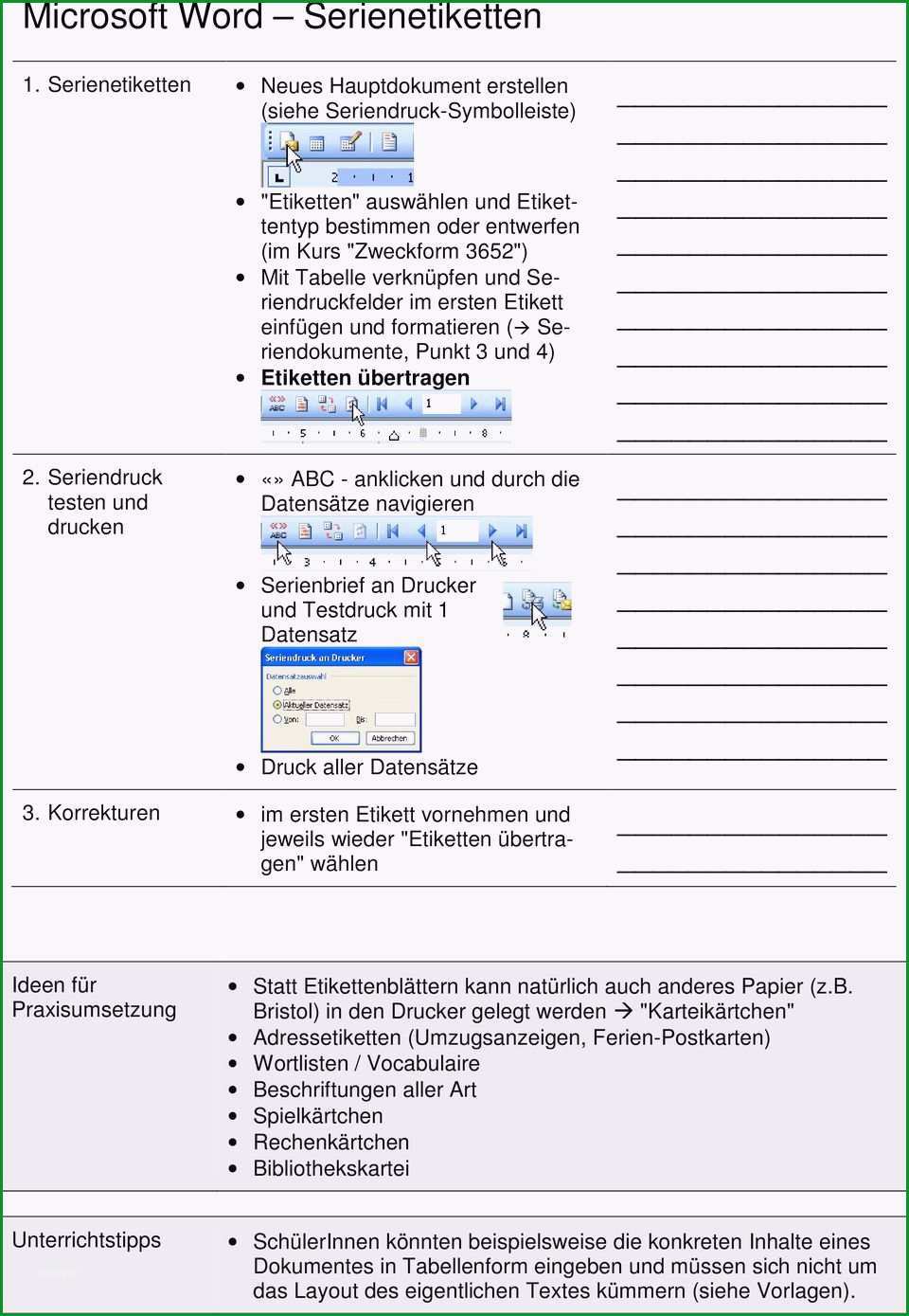 serienbrief vorlage