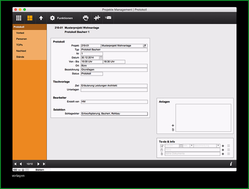 protokolle produkt=pro forms