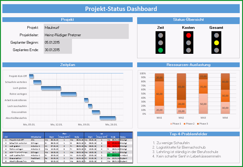 projektmanagement und excel wie ein fisch mit fahrrad