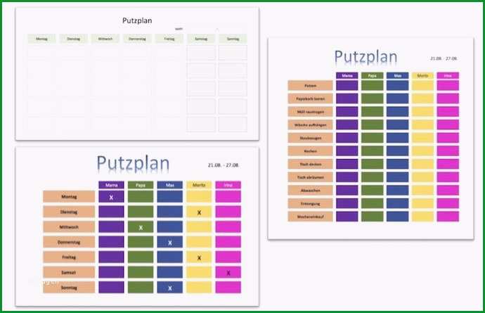 putzplan treppenhaus vorlage excel