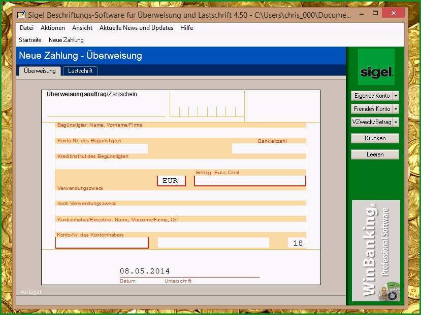 sepa uberweisung vorlage word beschriftungs software fur uberweisung und lastschrift