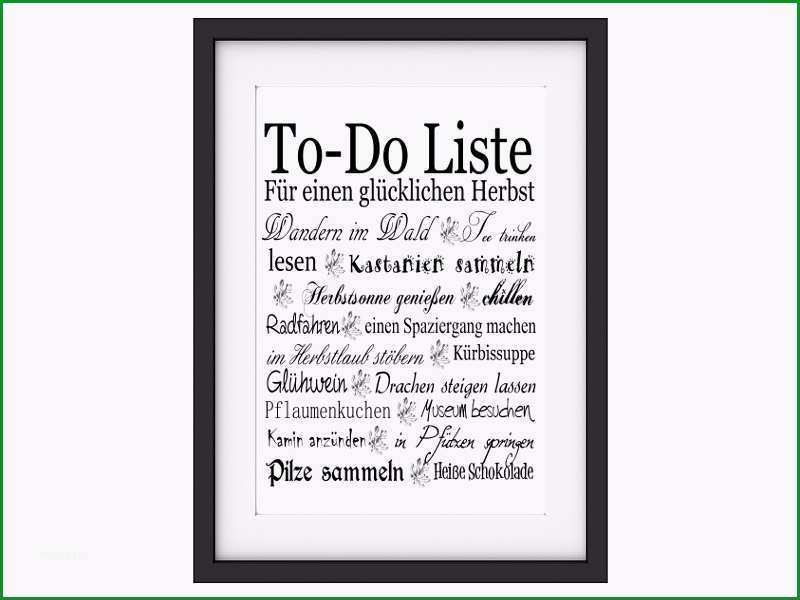 Shabby Vintage Kunstdruck TO DO LISTE HERBST Poster Buettenpapier Landhaus Deko