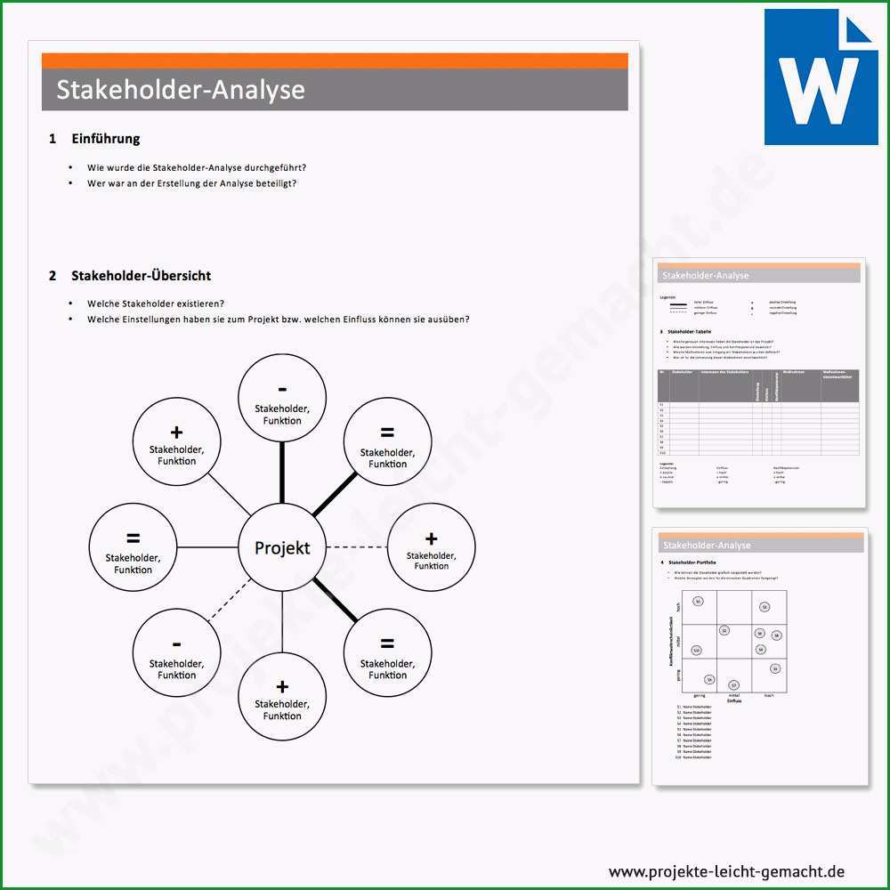 stakeholderanalyse excel vorlage