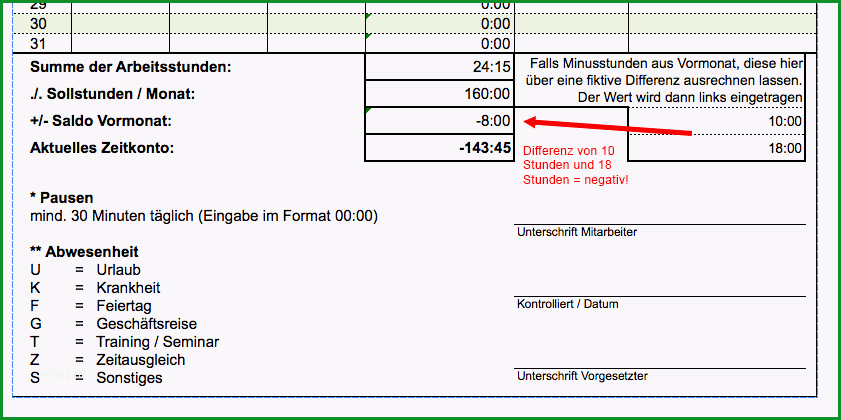 stundenzettel datev excel