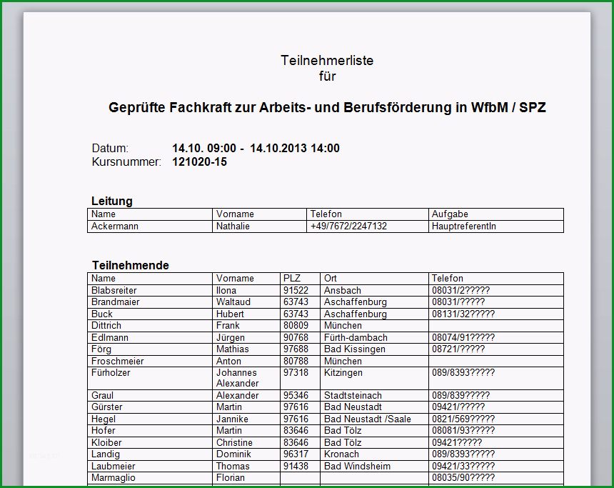 unterweisungsnachweis vorlage word