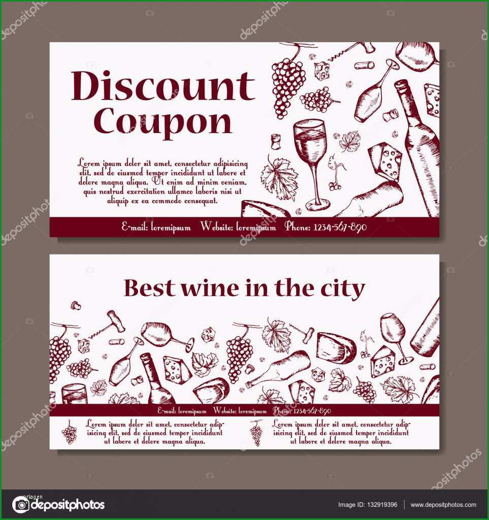 stock illustration vector coupon template for beverages