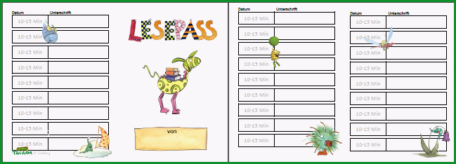 vorlage lesepass grundschule