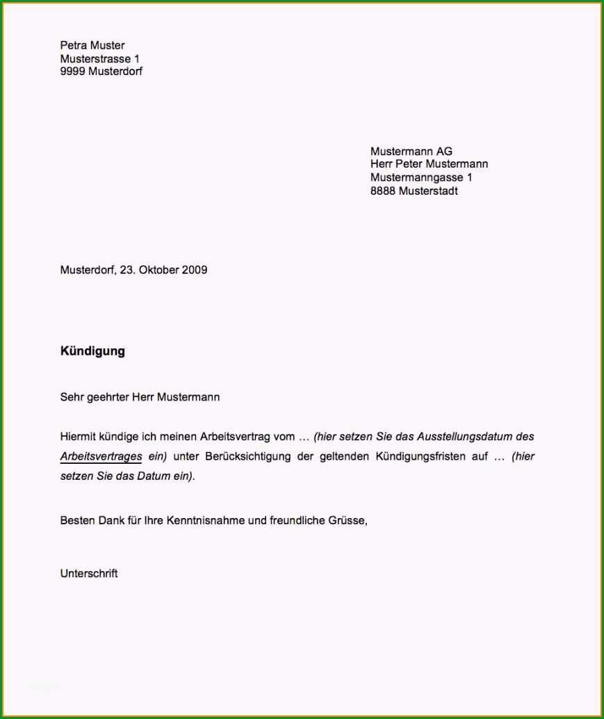 10 kurzbrief vorlage pdf